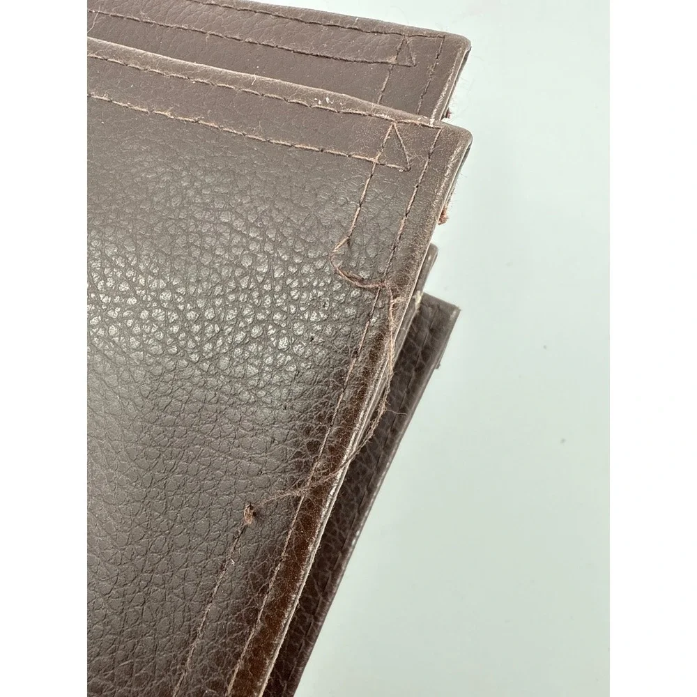 Pier One Placemats Brown Faux Leather Set of 10 Stitched Rectangular